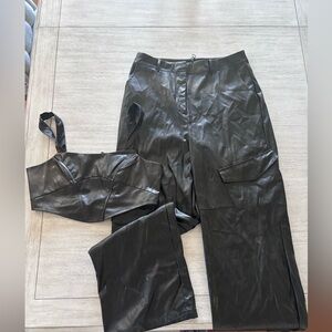 Boohoo faux leather set